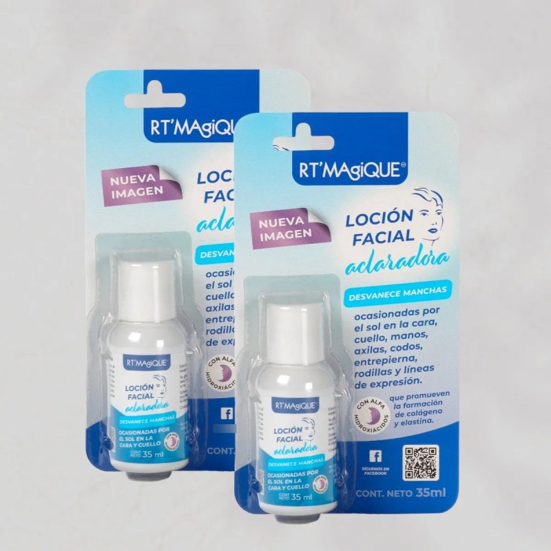 2 Pz Loción Aclaradora Rt Magique Con Acido Glicolico Todo