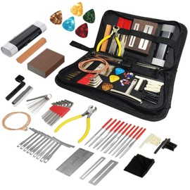 YWHWLX 72 Pieces Guitar Maintenance Kit Repair Tool Guitar Repair Set Guitar Cleaning Set Care Tool Set for Acoustic Guitar Electric Guitar Ukulele Bass Banjo Perfect Gift for Music String Instrument