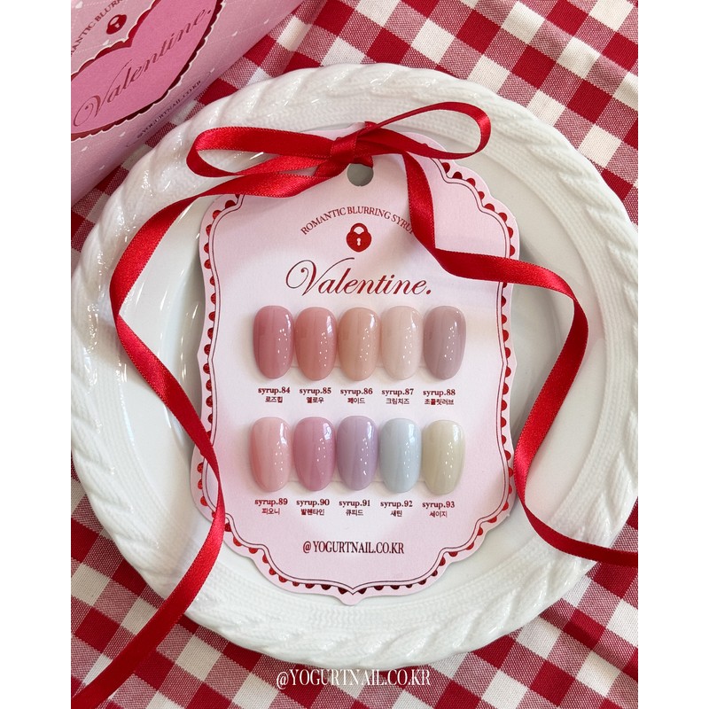 classic nail Yogurt gel Valentine's 10-piece set Syrup gel +