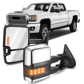 OCPTY Rearview Mirrors, Power Heated Towing Mirrors For Chevy 1999-2002 For Chevy Tahoe 2000 For Chevy Tahoe 2001-2002 For Gmc 1999-2002 For Gmc Yukon 2000 For Gmc Yukon 2000-2002 Chroming