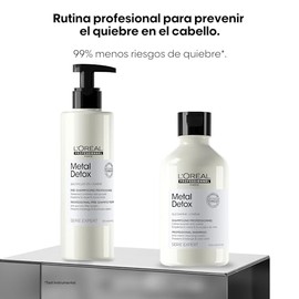 LOral Professionnel Metal Detox Kit  Tratamiento Pre-Shampoo 250ml  Shampoo en Crema Anti-Depsito Metales 300ml  Previene el Quiebre y Protege el...  