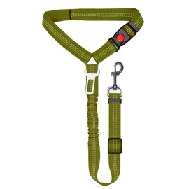 Removable Dog Seat Belt Harness for Car, 3 in 1 Pet Dog Car Seatbelt Leash, Retractable Restraint Secures to Vehicle Headrest & Adjustable Reflective Dog Seatbelt Tether