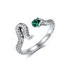 VENACOLY Snake Ring 925 Sterling Silver Open Ring Snake Mother's