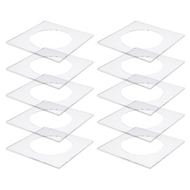 DICOSMETIC 1Pcs Acrylic Coasters Square Drinks Mat Drink Placement Pad Cocktail Napkin Holder Transparent Drink Coaster for Table Protection Housewarming Gift, 12x12mm