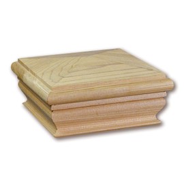 Woodway Pyramid Post Cap, fits 3.5" Post, in Premium Cedar, 1PC
