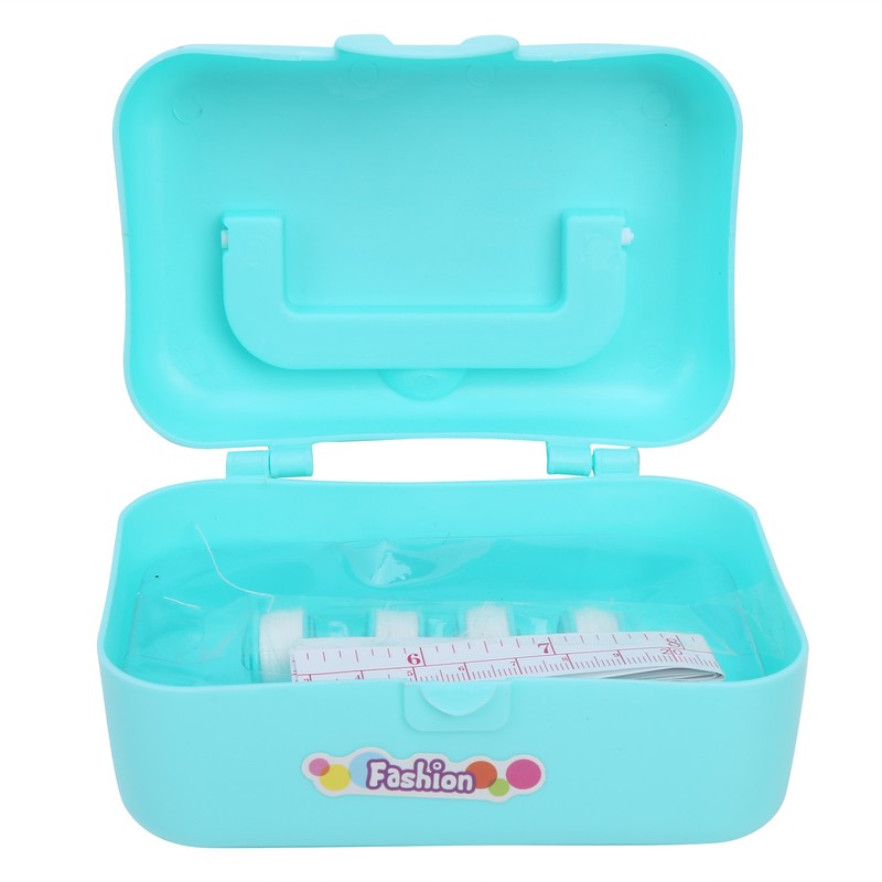 Kids Sewing Machine Toy Kit Portable W/Model Tape Scissor Threader