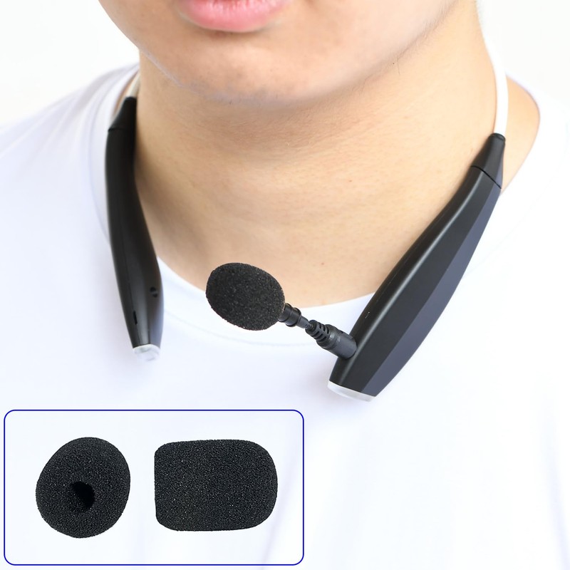 12 Pcs Headset Microphone Covers Foam, Microphone Foam Cover, Microphone