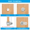 PATIKIL Cabinet Cam Lock with Key, 2 Pack 4/5"(20mm) Keyed