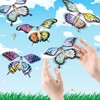 Seenelling 88 Pcs Flying Butterfly Craft Kit with 64 Wind