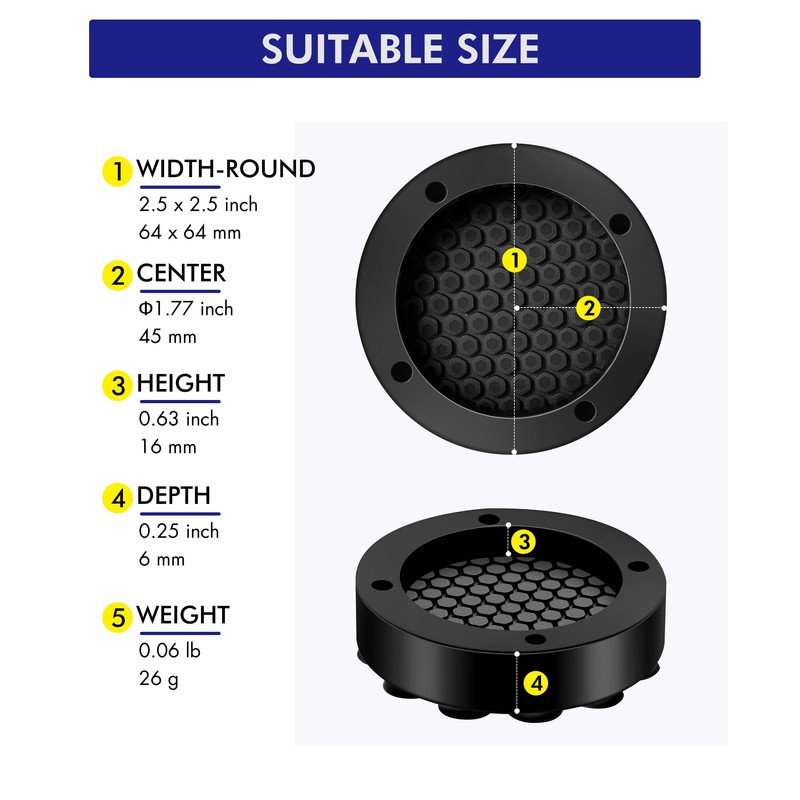 LILIWER Anti Vibration Pads For Washing Machine, Prevent Sliding Out,