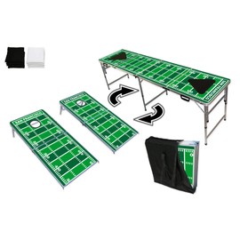 PartyPongTables.com 2-in-1 San Francisco Football Field 2-in-1 Cornhole Boards & Beer Pong Tailgate Table - San Francisco Football Field