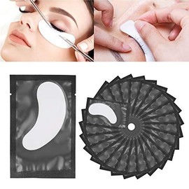 100 pares de extensiones de pestañas con parche, parches para extensiones de pestañas Parche de gel para pestañas Parche de gel sin pelusa Parches... 