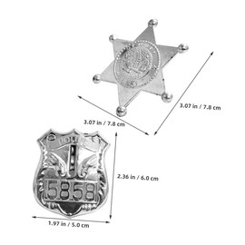 SHOWERORO Realistic Police Badge Brooch 20pcs Set Cosplay Prop Party Supplies Small Metal Lapel Badges Fun Party Accessory