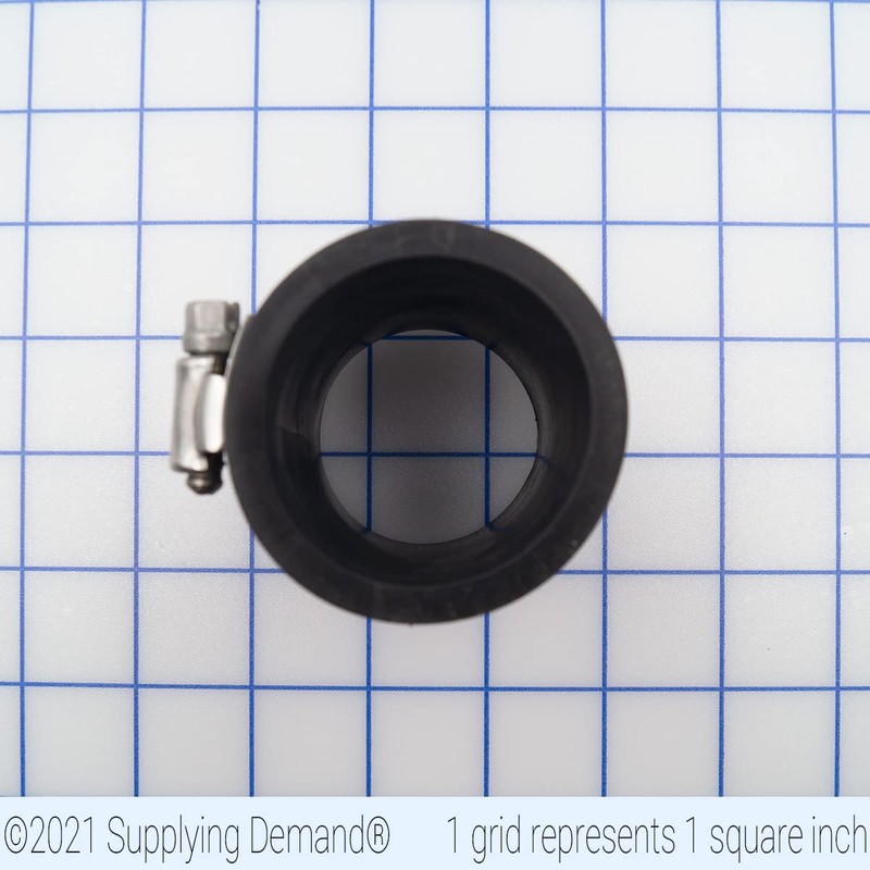 Supplying Demand 86001 Rubber Coupling with Stainless Steel Clamps 1-1/2