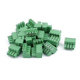 sourcing map Pack of 20 300 V 2EDGK 4 Needle PCB Screw Terminal Block Connector 3.81 mm Pitch de