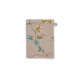 Pip Studio Les Fleurs Wash Mitt Khaki 16 x 22 cm (Pack of 1)