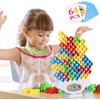 64 PCS Tetra Tower Game, Balance Stacking Building Blocks Board