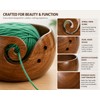 Wooden Yarn Bowl for Crocheting – Tangle-Free Knitting Organizer for