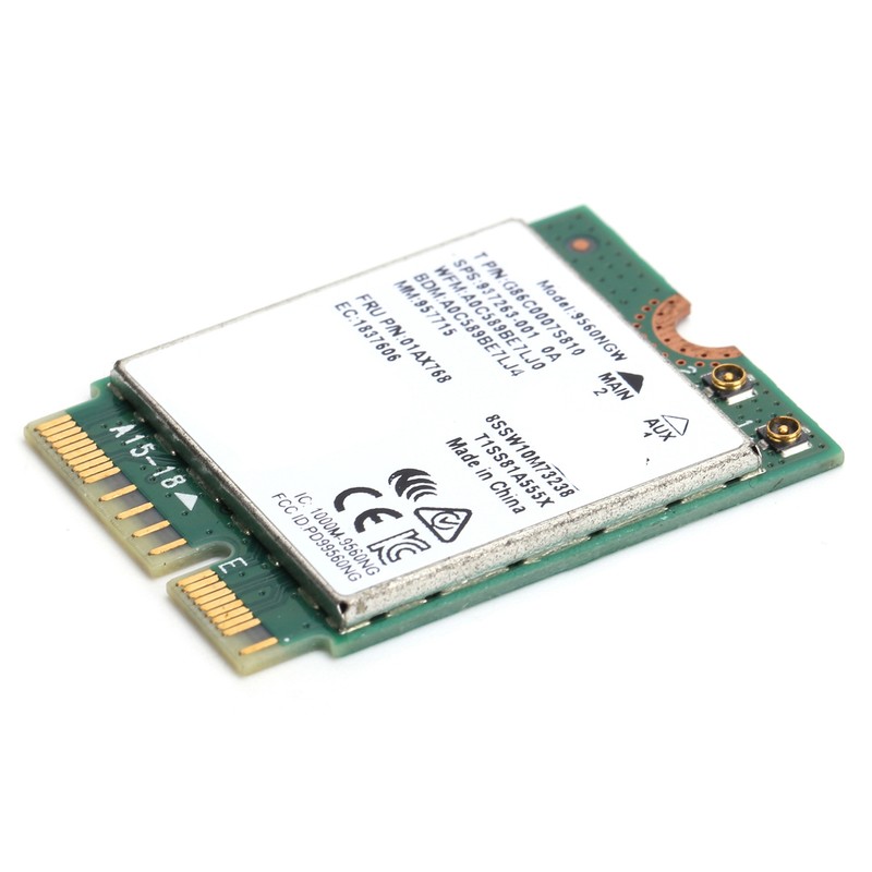 Wireless Network Card Bluetooth5.0 802.11ac M.2 Wifi Adapter with Antenna