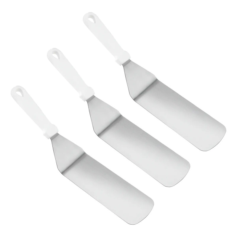 Espatula Volteadora Profesional Acero Inoxidable 35.5cm 3pzs