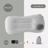 SYXLS Inflatable Pillows(Grey), Breathable and storable for Camping, Press to