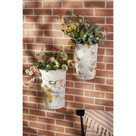 Primitives by Kathy Chickadees Wall Bucket Set