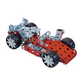 Eitech 00255 Metal Construction Kit - Racer Red, Toy Car Construction Set, 135 Components for Children from 6 Years
