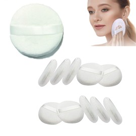 JUYOU 4'' / 10cm Diam Powder Puff, Washable Large Body Puff, Soft & Furry,10 Pieces
