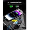 Nulaxy Bluetooth FM Transmitter, QC3.0 Fast Charge Bluetooth Car Adapter,