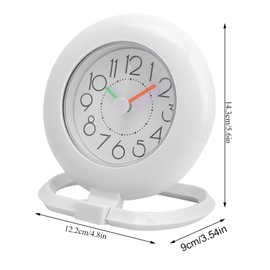 YUMILI Shower Clock, Bath Clock, Hanging Clock, Shower Timer, Dual Use Hanging Table Clock, Bathroom, Kitchen, Home Decoration (White)