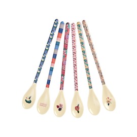 Rice Latte Melamine Spoon A New York Minute Prints Print Set of 6