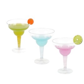 zappy 52 Plastic Margarita Glasses 12 oz Clear Plastic Cocktail Glasses Disposable Margarita Glasses Wine Party Cups Bulk Party Supplies for Wedding
