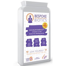 Vitamin K2 MK7-120 Easy Swallow Capsules not Tablets- Nooropower-K7 Pro, Protein Synthesis Vegan| Bone Health - Fracturing Nose Bleeds Heart Better Than Menaquinone K2 MK4 | Safe Dose UK Made