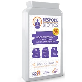 Vitamin K2 MK7-120 Easy Swallow Capsules not Tablets- Nooropower-K7 Pro, Protein Synthesis Vegan| Bone Health - Fracturing Nose Bleeds Heart Better Than Menaquinone K2 MK4 | Safe Dose UK Made
