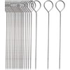 KOMUNJ Pack of 20 Stainless Steel Kebab Skewers, Roller Needles,
