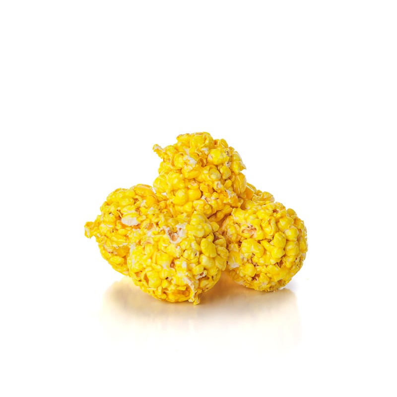 6 Pack - Gourmet Yellow Popcorn Balls - Vanilla Flavored