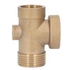 4 Ways Water Hose Splitter Brass G1in Pipe Adapter Connector