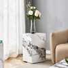 WEKEOT Modern Marble Side Table - Rectangular Center Table for
