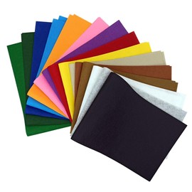 MENDERRY 7.9 ×23.6 inch Felt Fabric Sheets for Craft, 15 PCS Stiff Non-Woven Craft Felt Sheets for DIY Project Sewing
