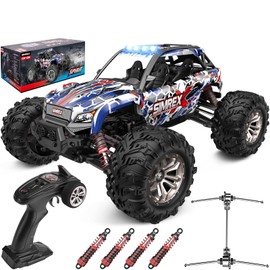 SIMREX 1/16 Scale Hobby RC Car, 36 KPH High-Speed 4WD RC Truck, 2.4 GHz Remote Control Car, All-Terrain Electric Vehicle, 4X4 Remote Contral Moster Truck for Kids and Adults