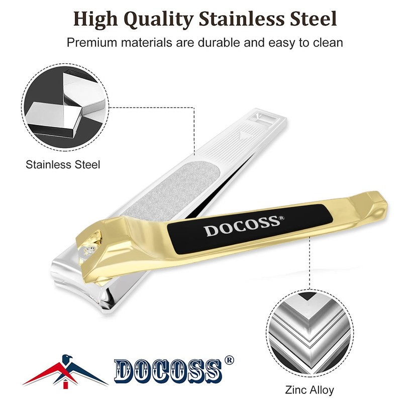 DOCOSS- Pack Of 2-Quality Gold Nail Clippers Antique Nail Cutter