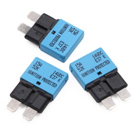 Gloaso 15A DC 12V Circuit Breaker Fuse Auto Reset ATC ATO Low Profile, 12 Volt Car Mini Blade Fuses T1 Resetting Circuit Breakers 15 Amp for Automotive Boat Marine RV Solar and More, 3 Pack