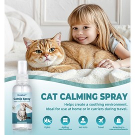 HomeHom Cat Calming Pheromone Spray, Stress and Anxiety Relief Pet Products, Catnip Spray for Travel, Vet Visits, Fighting, Hiding, Scratch Furniture, 60ML