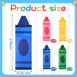 Sinload 100 Pcs back to school treat bags crayon candy Shaped Birthday Snack Bags Teacher First Day of School for Kids Pencil Shaped Case for Classroom Gift Candy Crayon Case for Party Favors