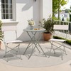 3-Piece Outdoor Bistro Set, Bistro Table and Chairs Set of
