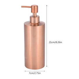 Tbest Soap Dispenser Rose Gold, Cream Soap Dispenser Copper, Soap Dispenser Sapone, Soap Dispenser Pump Stainless Steel Kitchen Bathroom Worktop Hand Pump Liquid Soap Dispenser Lotion Bottle 550 ml