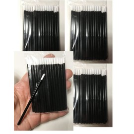 Morezmore M00461x4 100pc Small Disposable Tiny Craft Brushes for Paint Lacquer Glue QC1