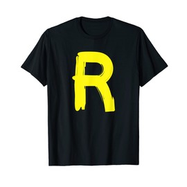 Creative Bold Yellow Letter R - Design Alphabet - Marker T-Shirt