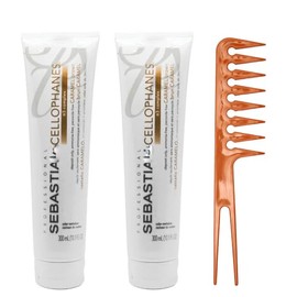 Pack of 2 Cellophanes Color Caramel Brown, Color Revitalizer with A3 Complex (Caramel Brown - 10.1 oz / 300 ml) w/comb