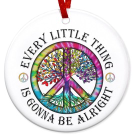 2023 Christmas Ornaments, Inspirational Hippie Decor Gifts for Women- Boho Christmas Tree Decorations, Peace Gifts for Woman, Mom, Coworkers, Teachers - Christmas Decorations Ceramic Ornament